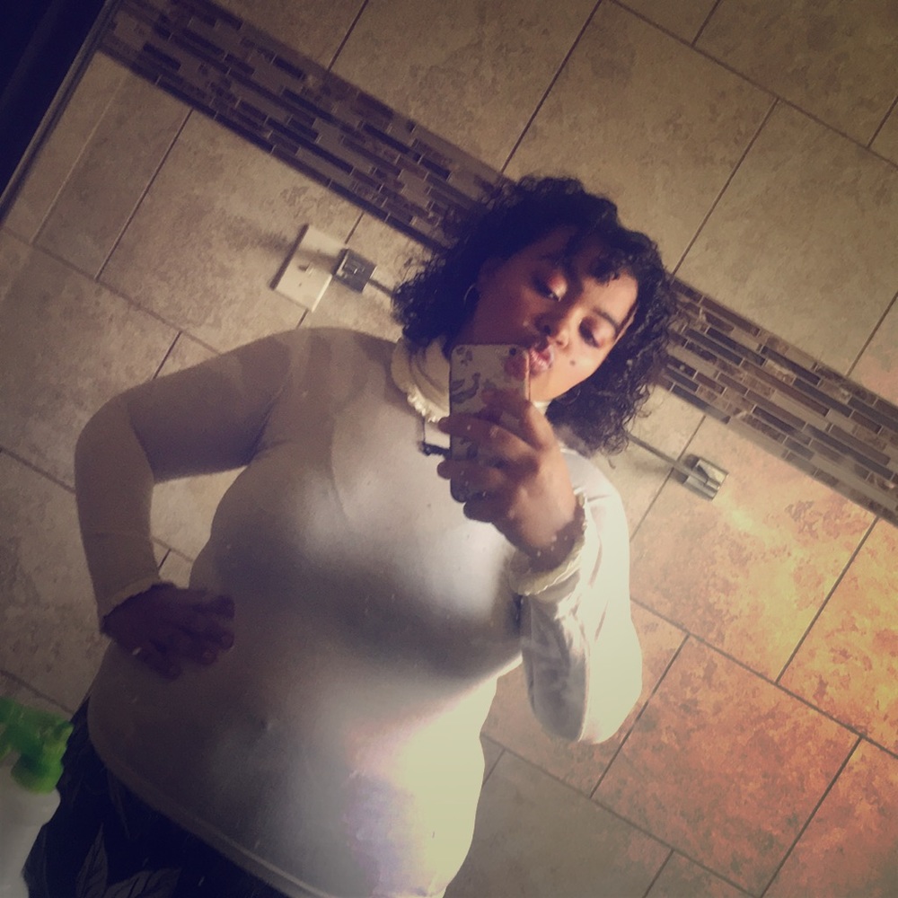 White Ruffle Turtleneck